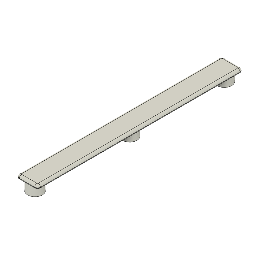 60-110-2 MODULAR SOLUTIONS POLYAMIDE PART<br>END CAP 180MM X 18.5MM LIGHT GRAY